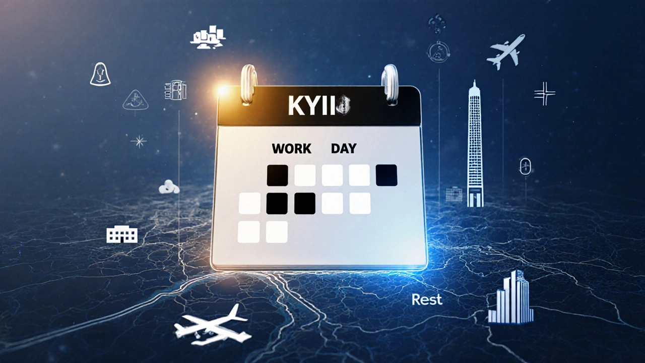 Знак охоронця перетворюється на календар з одним робочим і трьома відпочинковими днями.