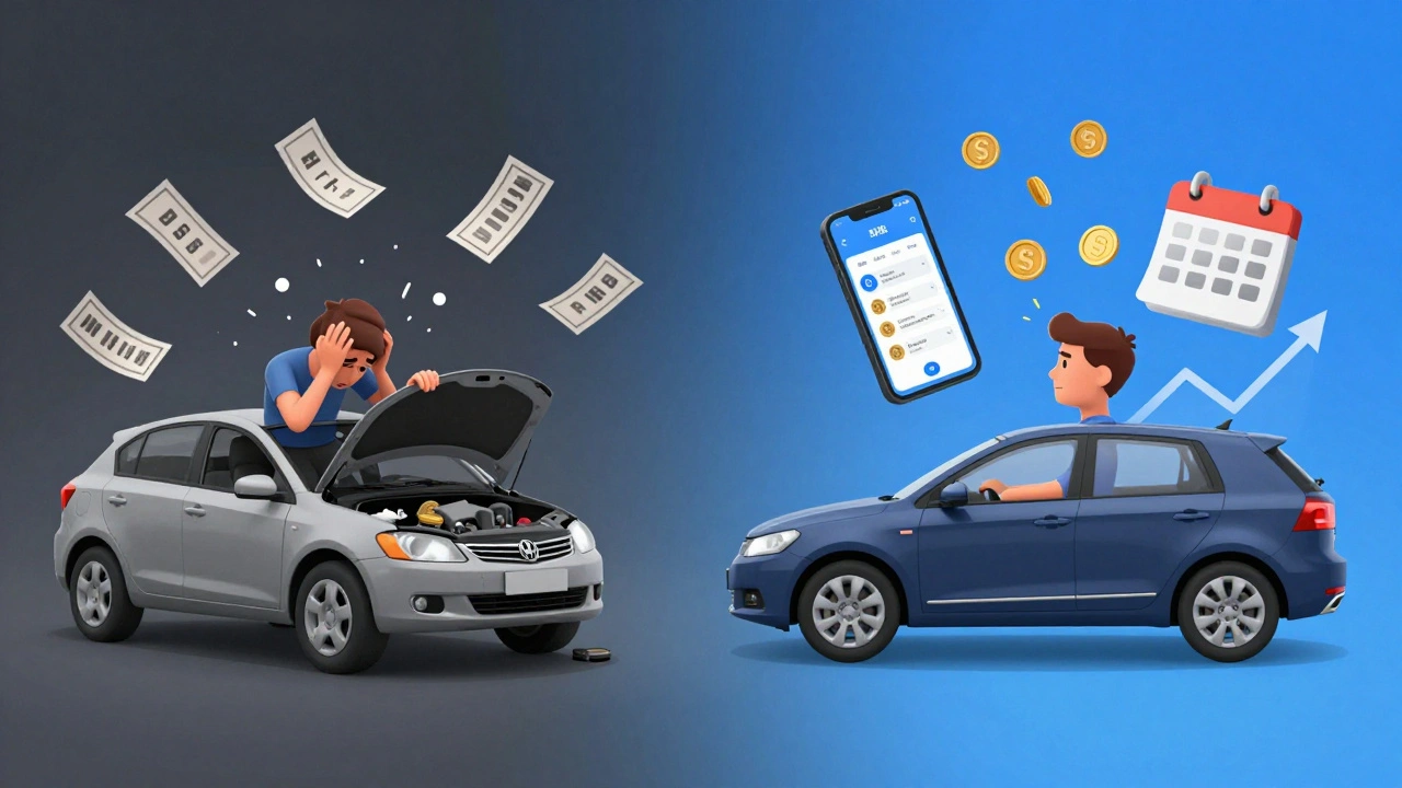 Порівняння: ризик власного авто проти безпечного працювання на авто компанії.