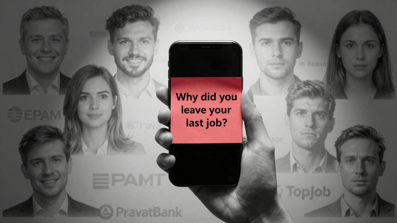 Рука рекрутера тримає телефон, навколо — прозорі обличчя кандидатів, символізуючи вплив одного дзвінка.