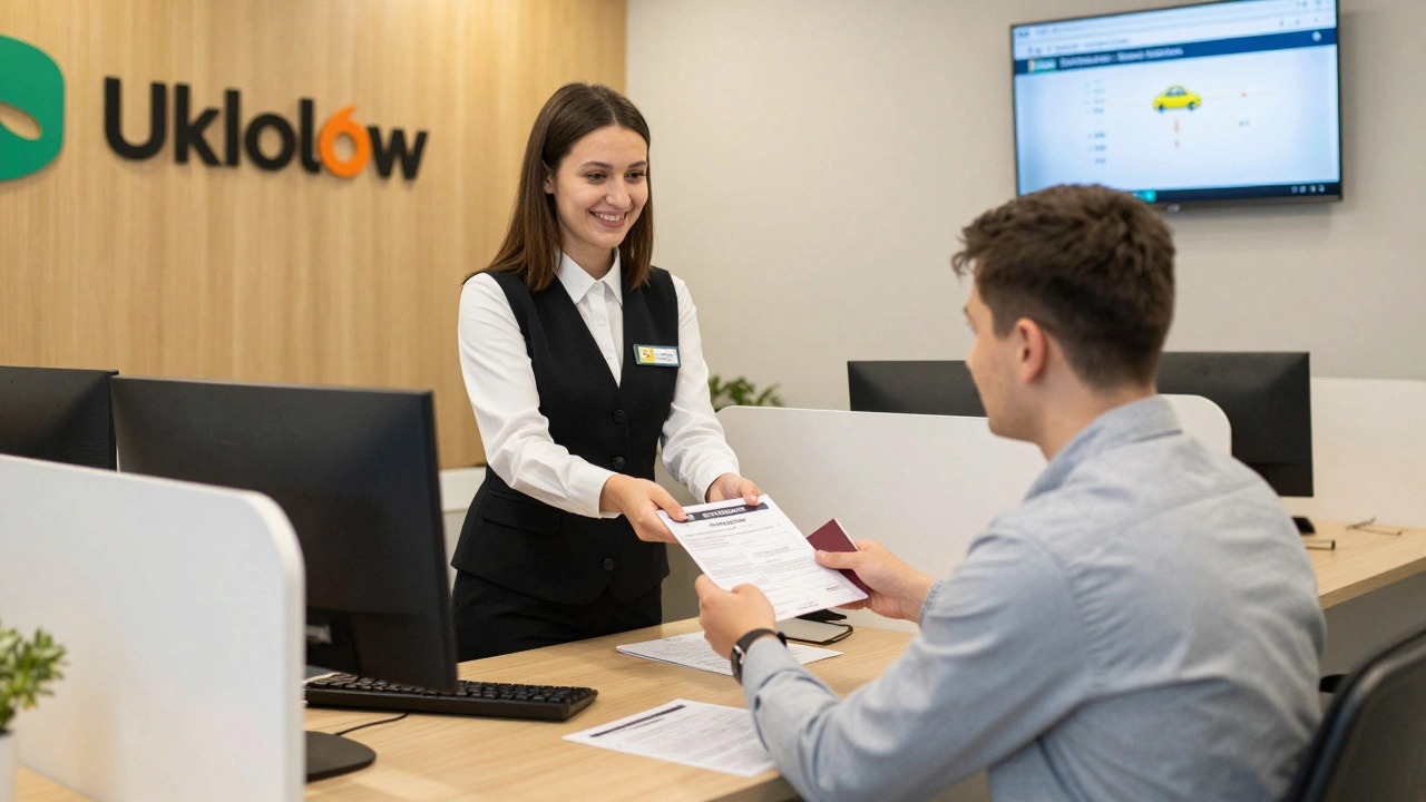 Заявник подає документи на роботу в офісі таксі-сервісу в Києві.