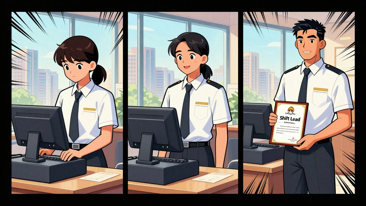 Розвиток касира: від новачка до керівника зміни у трьох сценах.